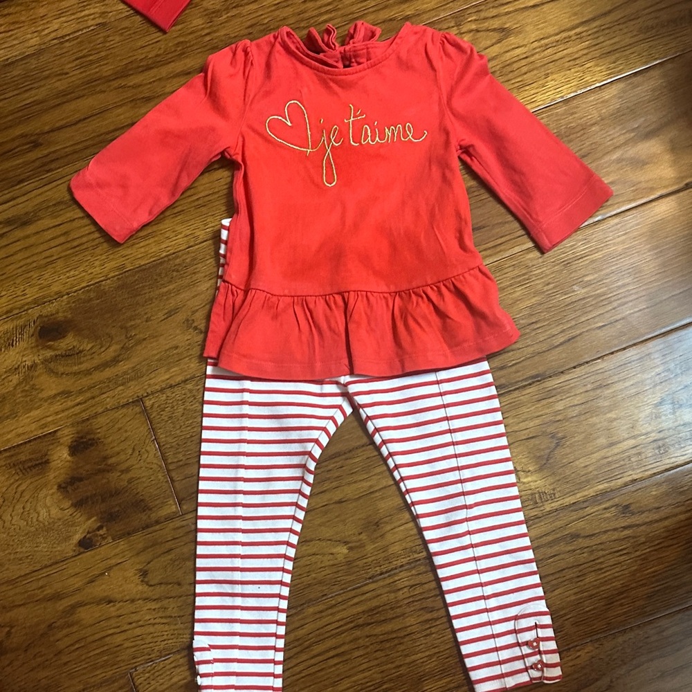 Janie and Jack Red and White Kids Matching Set